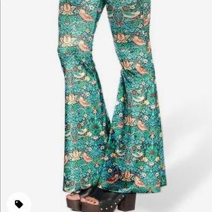 Strawberry thief velvet pants